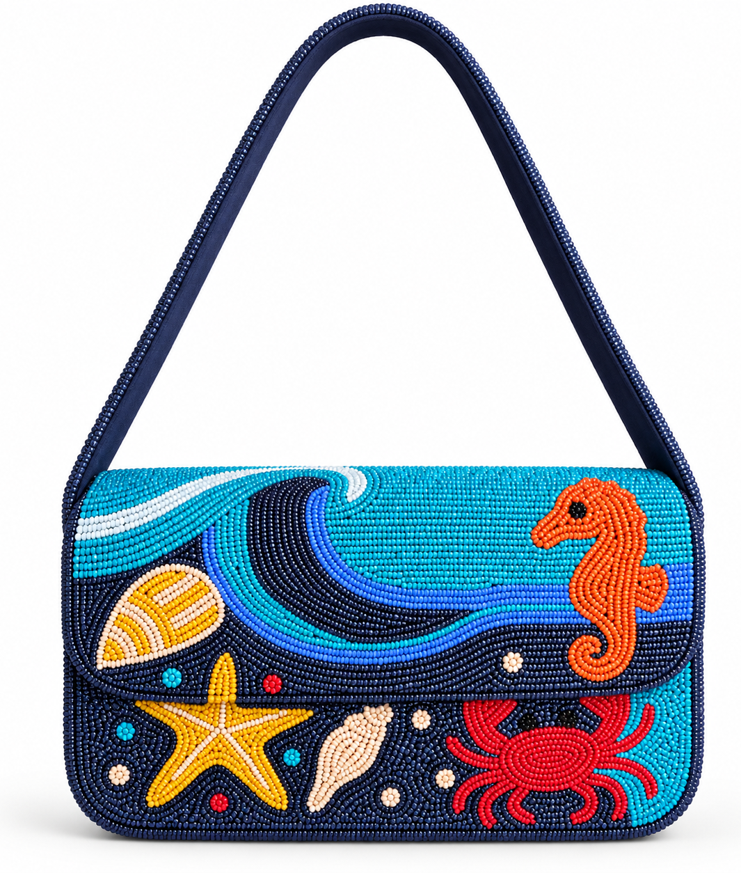 Ocean Stories beaded handbag