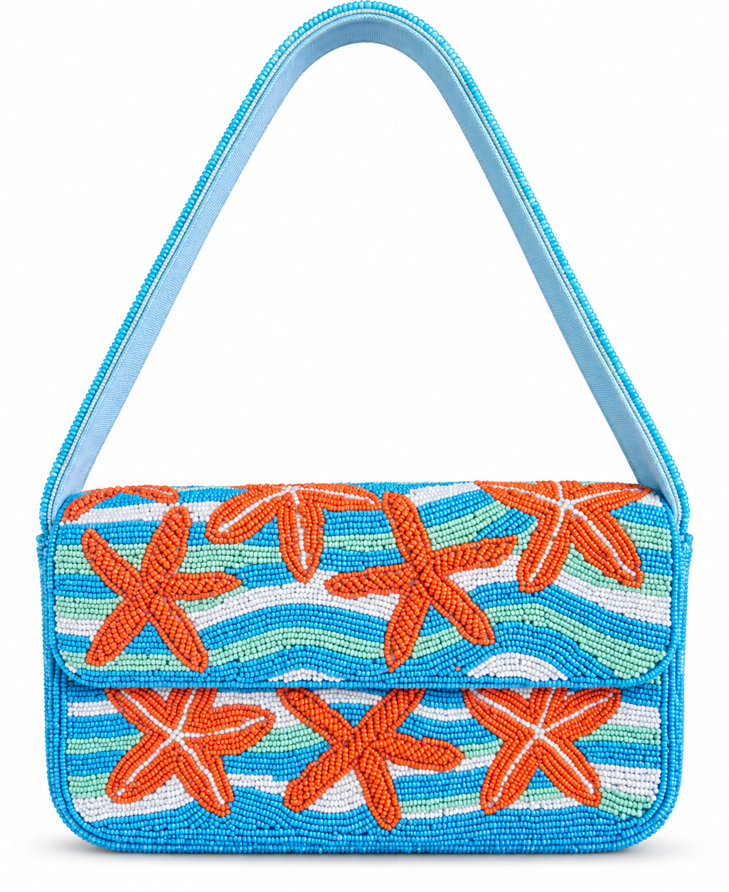 Coastal Mosaic beaded handbag