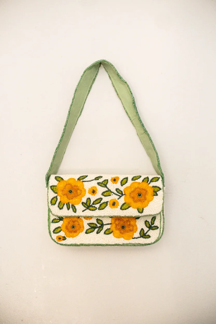 Garden Party beaded handbag