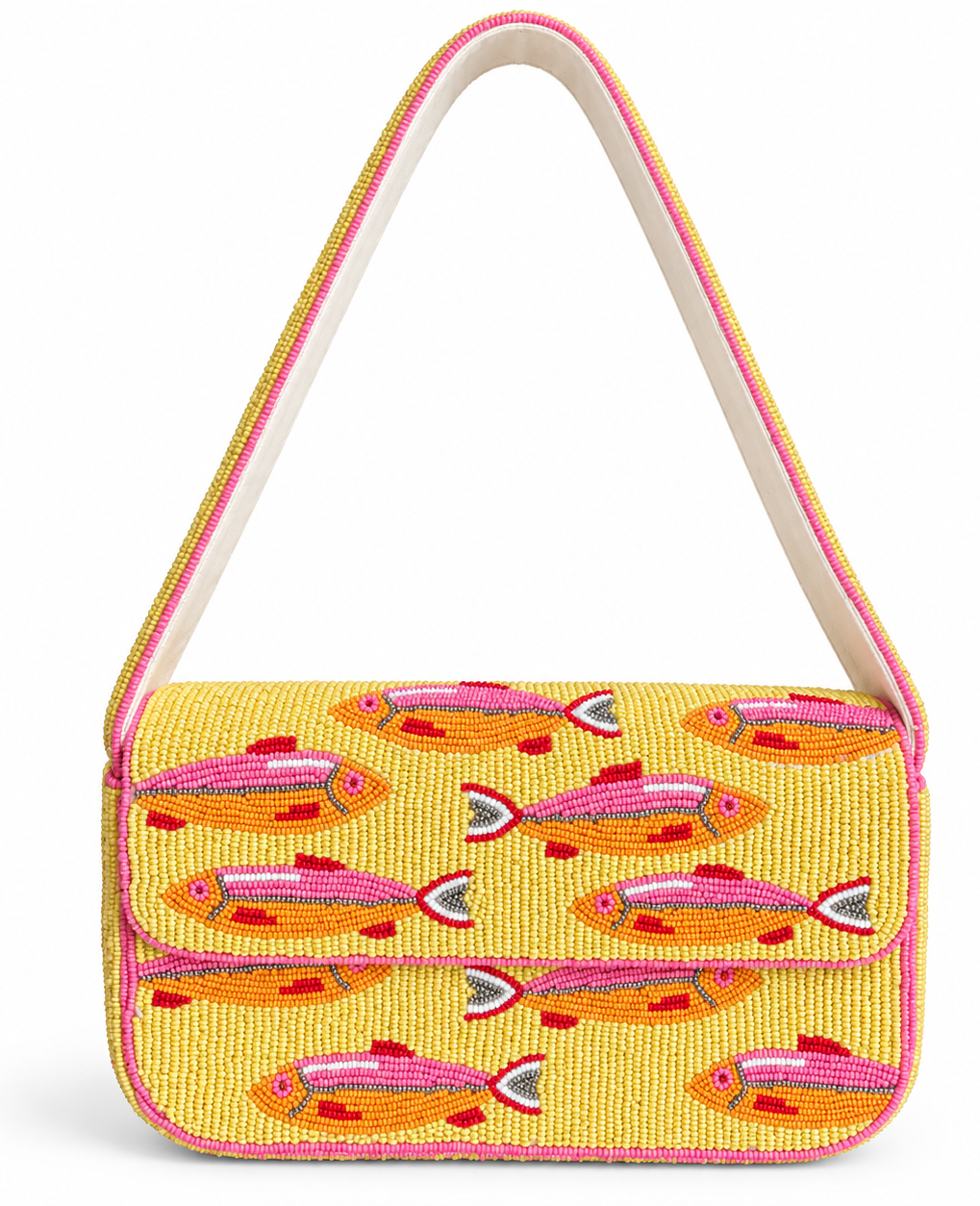 Golden Hour beaded handbag
