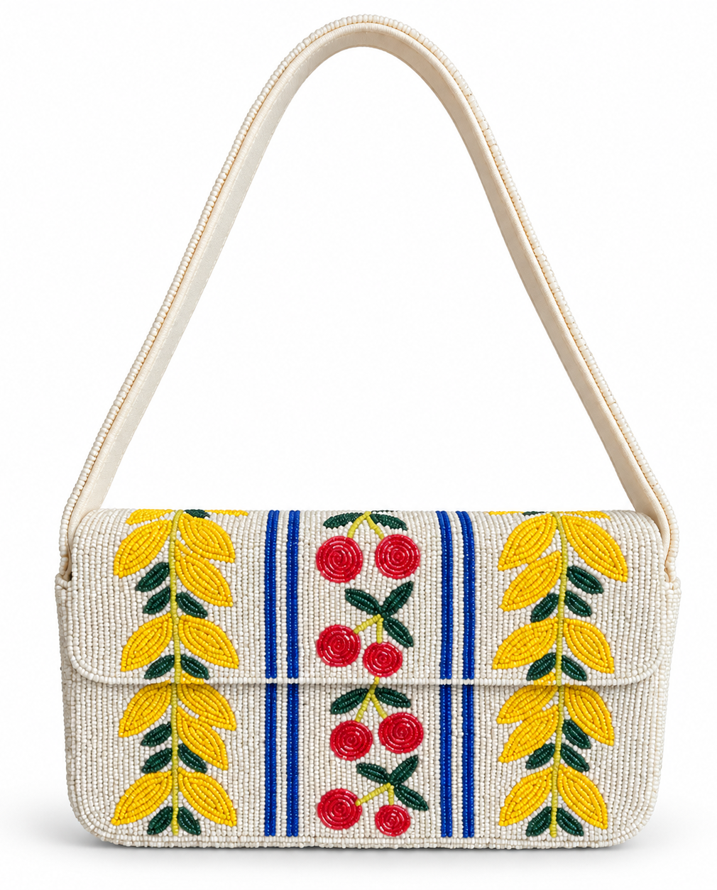 Citrus Tiles beaded handbag
