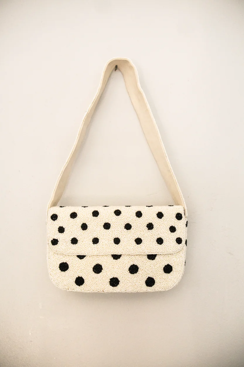 Polka Dot beaded handbag
